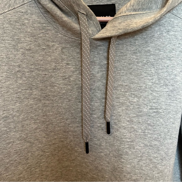 01. ALGO Heather Gray Performance Hoodie - Picture 3 of 5